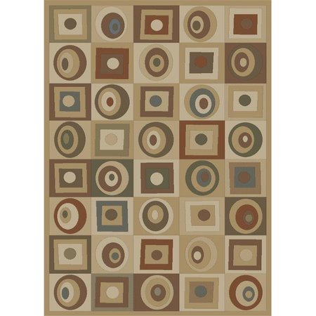 CONCORD GLOBAL 5 ft. 3 in. x 7 ft. 3 in. Soho Round and Squares Tone and Tone 60215